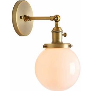 NIB Permo Industrial Bronze and White Vintage-Looking Mini 5.9” Wall Sconce